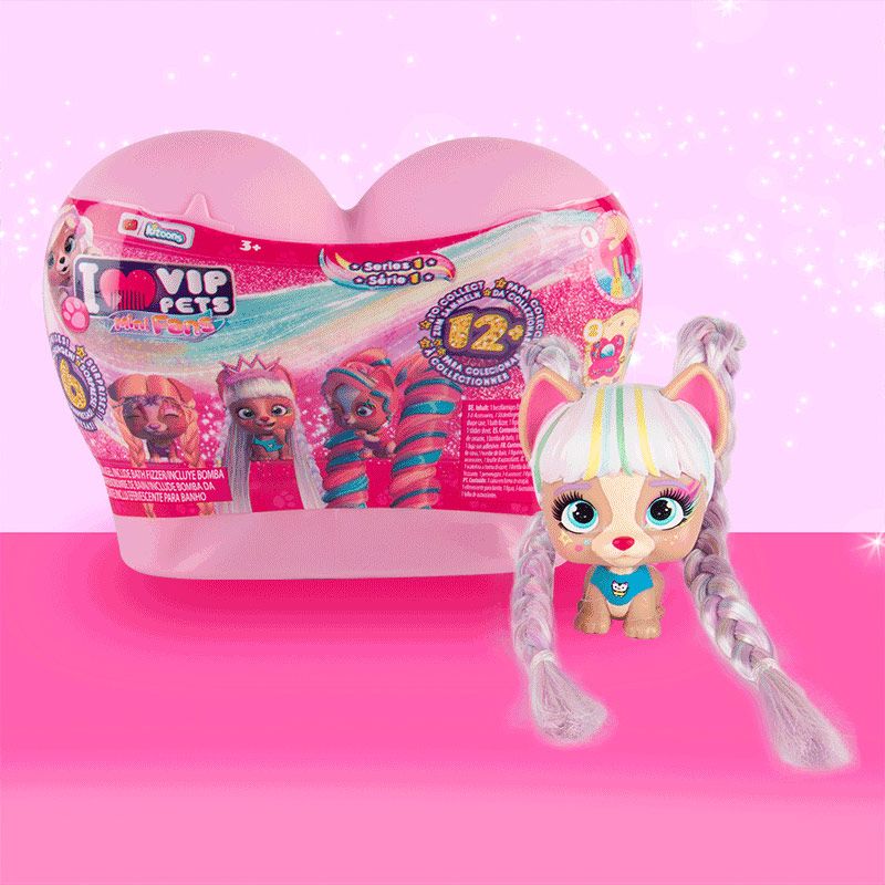 DIP to Reveal 6 Surprises Pink ... IMC Toys VIP Pets Mini Fans Series 1 2-Pack 