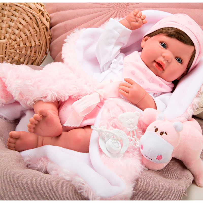 Bebé Reborn Valentina De 45 Cm Con Chupete, Manta Y Peluche con Ofertas en  Carrefour